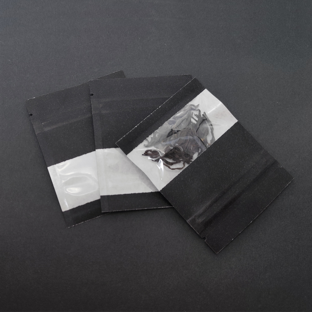 Food Snacks Packets - 100pcs Black Reclosable Kraft Paper Food