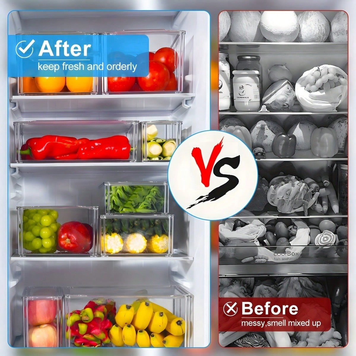 7/14 Pack Stackable Fridge Org - Food Snacks For Party 评论和价格