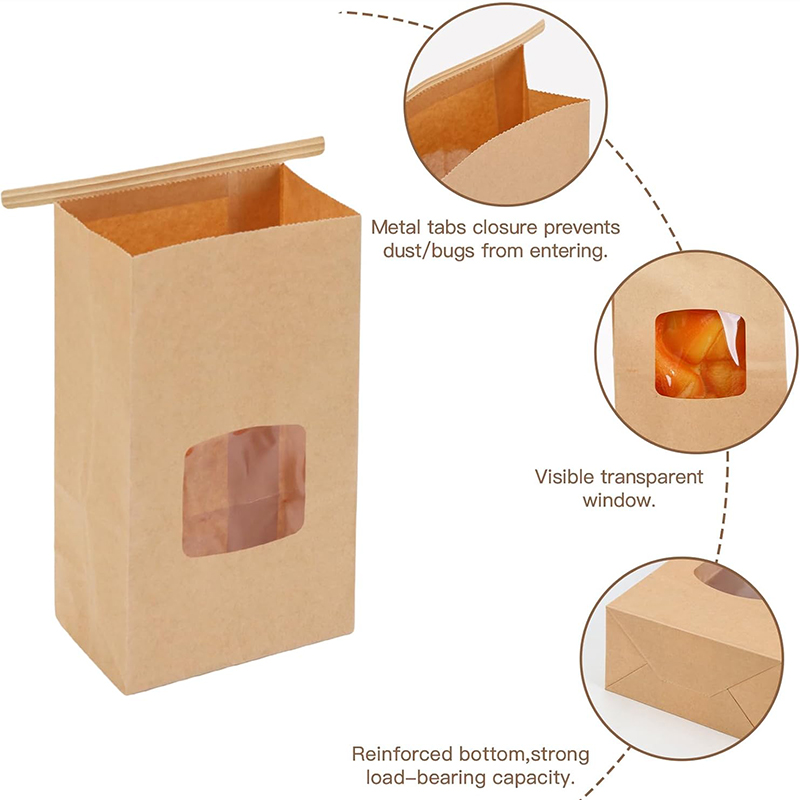 10Pcs Bakery Bags, Window Seal - Food Snacks For Party 评论和价格