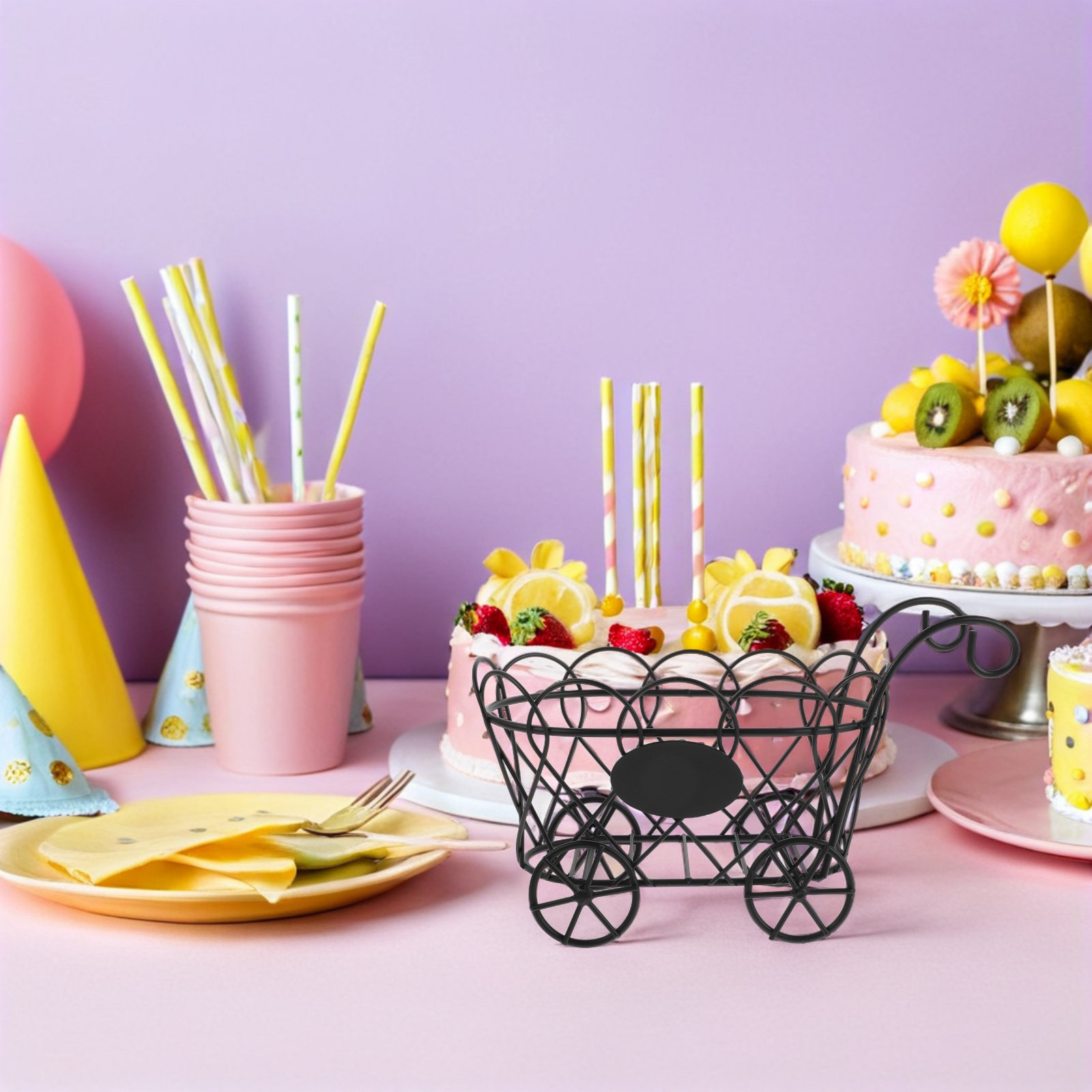 French Fries Basket Cradle Car - Food Snacks For Party 评论和价格