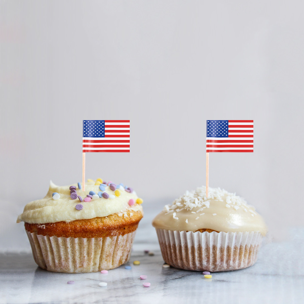 100Pcs American Flag Picks 2.5 - Food Snacks For Party 评论和价格
