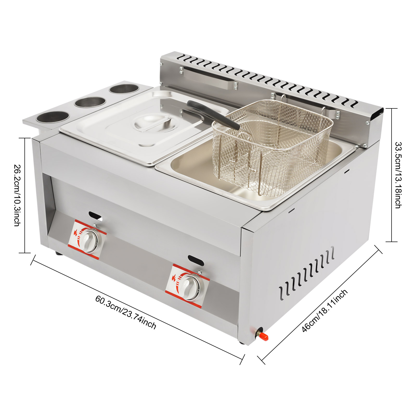 Commercial Deep Fryer 2-Tank 6 - Food Snacks Catering 评论和价格