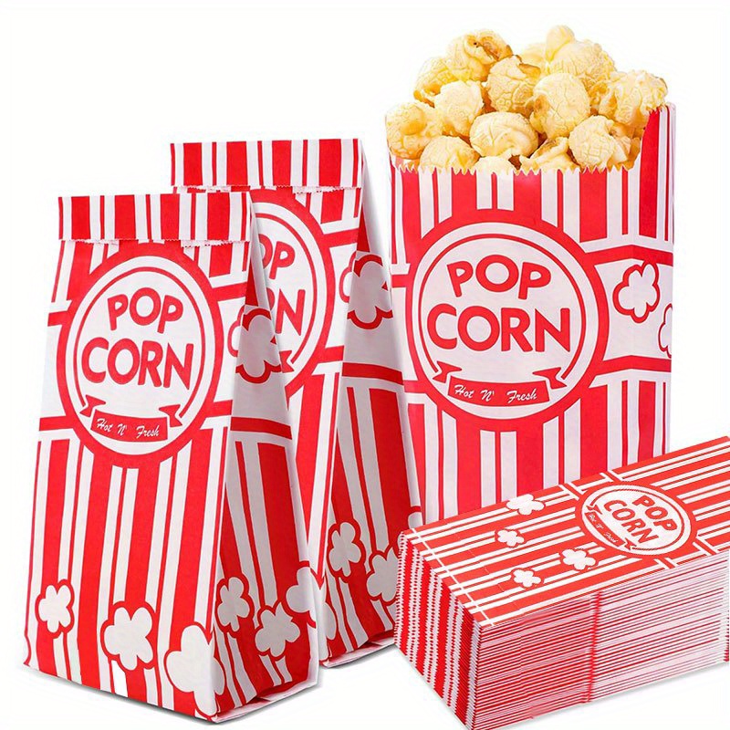 20/50Pcs Popcorn Bags Individu - Food Snacks For Party 评论和价格