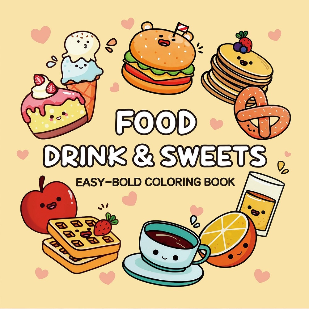 Food Drink & Sweets Easy-bold  - Food And Snacks Coloring Book Bold And Easy 评论和价格