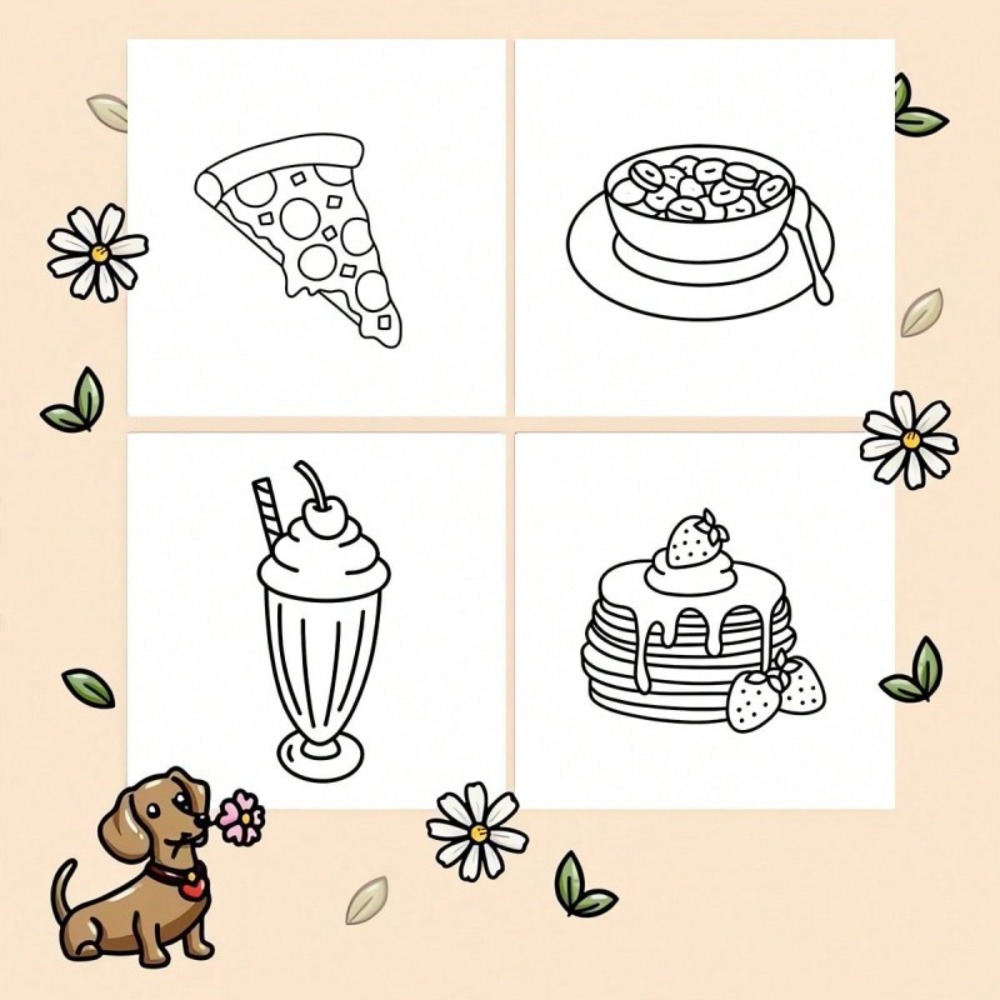 Food and Snacks Coloring Book  - Food And Snacks Coloring Book Bold And Easy 评论和价格