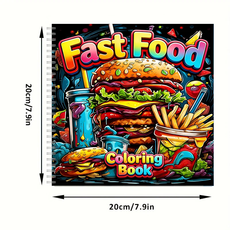 Fast Food Coloring Book for Ad - Food And Snacks Coloring Book Bold And Easy 评论和价格